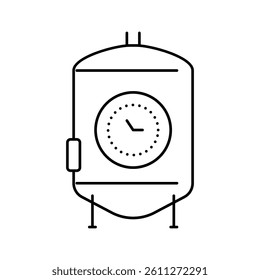 ageing beer production line icon vector. ageing beer production sign. isolated contour symbol black illustration