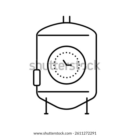 ageing beer production line icon vector. ageing beer production sign. isolated contour symbol black illustration