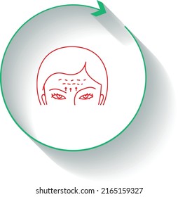 Ageing skin icon vector design