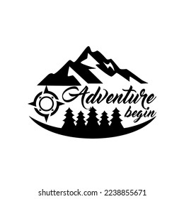 Design-Typografie-Vektorgrafik-Vorlage für das Design von Ageless-Adventure-Outdoor-Logo 