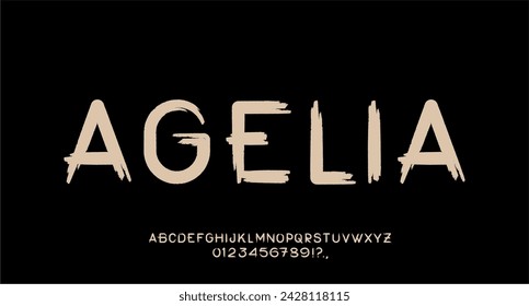 AGELIA FONT VECTOR DISPLAY PINCEL ESCRITURA A MANO EN MAYÚSCULAS