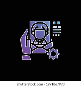Agency blue gradient vector icon