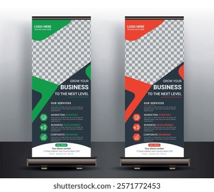 Agency business roll up standee banner template for presentation purpose Minimal X Banner Modern marketing agency roll up banner