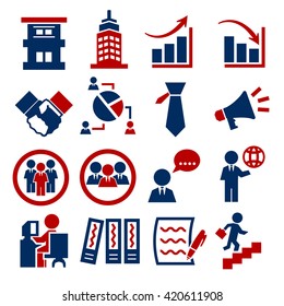 agency, company icon set