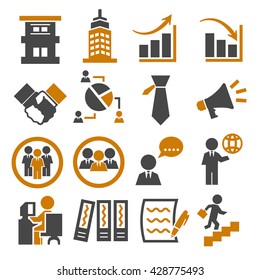 agency, company icon set