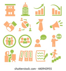 agency, company icon set