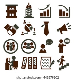 agency, company icon set