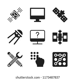 agency icon. 9 agency vector icons set. security code, edit tool and monitor icons for web and design about agency theme