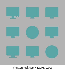 agency icon set. vector set about monitor and satellite icons set.