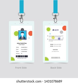 Agency Office id card template - Corporate id card vector