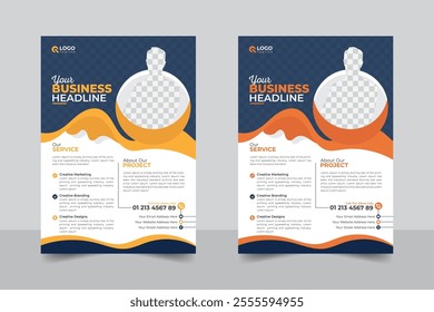 Agency poster design, With two image, Abstract and modern colorful flyer design. 
