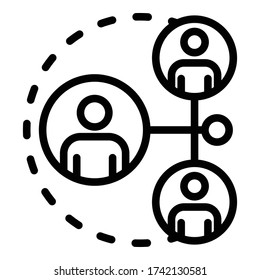 Agency scheme icon. Outline agency scheme vector icon for web design isolated on white background