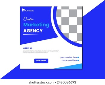 Agency Social Media Poster Design. Social Media Post Template