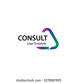 agency talk consulting vector logo template