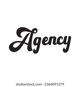 agency text on white background.