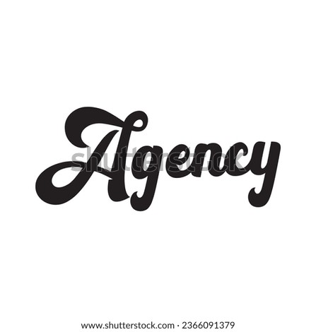 agency text on white background.