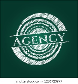 Agency written with chalkboard texture