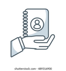 agend directory flat icon vector illustration design