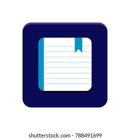 Agenda app button on a white background, Vector illustration