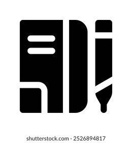 agenda book icon. vector glyph icon for your website, mobile, presentation, and logo design.