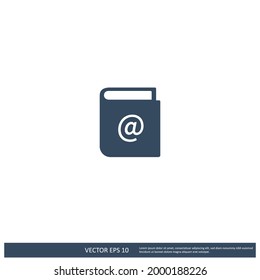 agenda book icon vector logo template