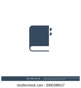 agenda book icon vector logo template