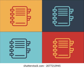 Agenda Book Logo Template, Simple Flat Icon Of agenda,organizer,planner