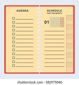 Agenda concept. 