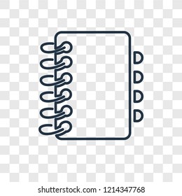 Agenda concept vector linear icon isolated on transparent background, Agenda concept transparency concept in outline style