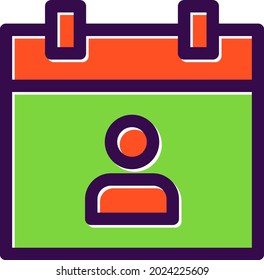 Agenda Filled Vector Icon Design
