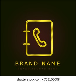 Agenda golden metallic logo