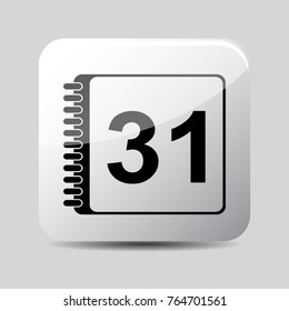 agenda icon 3d, for Internet icon and application icon. Vector eps 10.