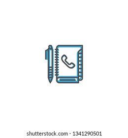 Agenda icon design. Marketing icon line vector illustration design