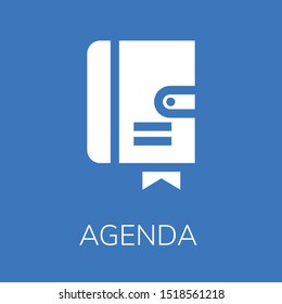  Agenda icon. Editable  Agenda icon for web or mobile.