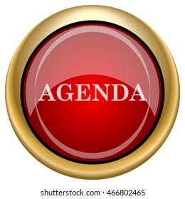 Agenda icon. Internet button on white background. EPS10 vector.
