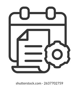 Agenda Icon Lineal Style Vector Illustration