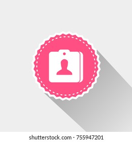 Agenda icon with long shadow