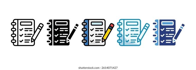 Agenda Icon Set Multiple Style Collection
