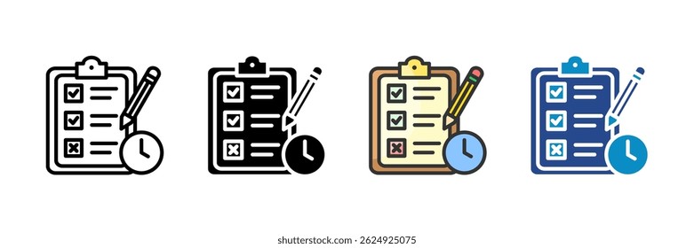 Agenda Icon Set Multiple Style Collection