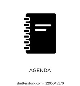 Agenda icon. Agenda symbol design from Business collection. Simple element vector illustration on white background.