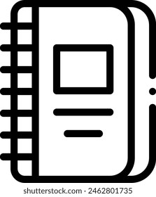 Agenda-Symbol. Dünnes lineares Design isoliert auf weißem Hintergrund