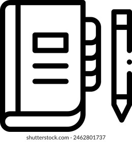 agenda icon. Thin Linear Style Design Isolated On White Background