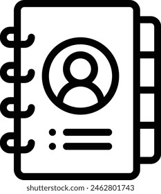 agenda icon. Thin Linear Style Design Isolated On White Background