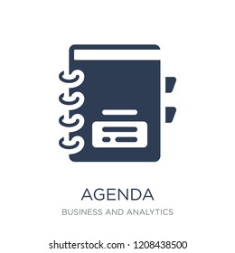 Agenda icon. Trendy flat vector Agenda icon on white background from Business and analytics collection, vector illustration can be use for web and mobile, eps10