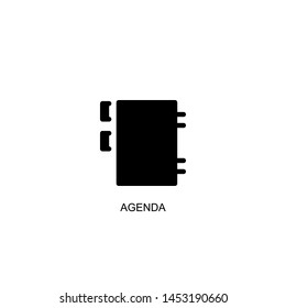agenda icon vector black design