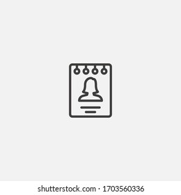 agenda icon vector illustrator sign