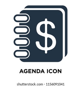 Agenda icon vector isolated on white background, Agenda transparent sign