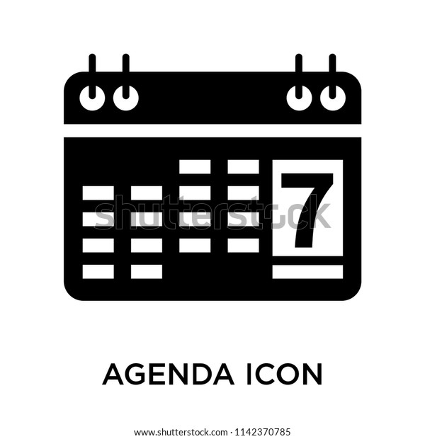 Agenda Icon Vector Isolated On White Stock Vector Royalty Free