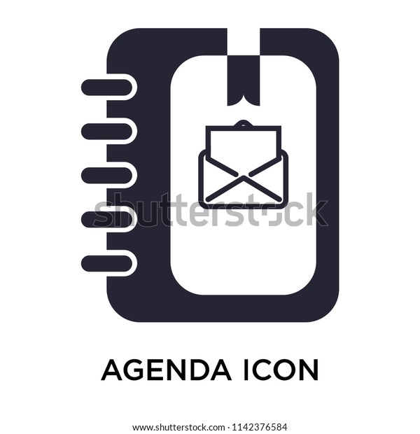 Agenda Icon Vector Isolated On White Stock Vector Royalty Free