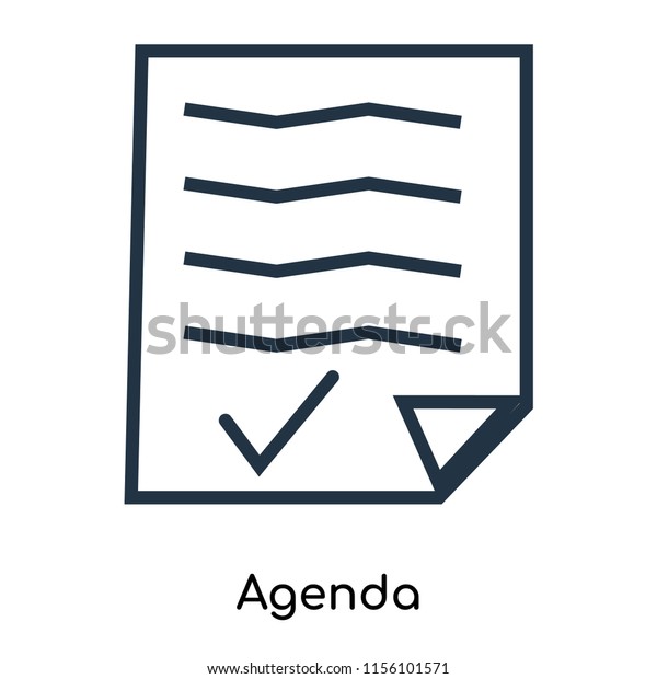 Agenda Icon Vector Isolated On White Stock Vector Royalty Free